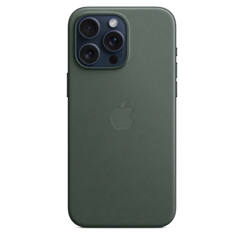 Чохол-накладка (тканинний) Apple iPhone 15 Pro Max FineWoven Case with MagSafe Evergreen (MT503)