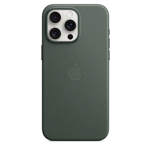 Чохол-накладка (тканинний) Apple iPhone 15 Pro Max FineWoven Case with MagSafe Evergreen (MT503)