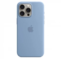 Чохол-накладка (силіконовий) Apple iPhone 15 Pro Max Silicone Case with MagSafe Winter Blue (MT1Y3)