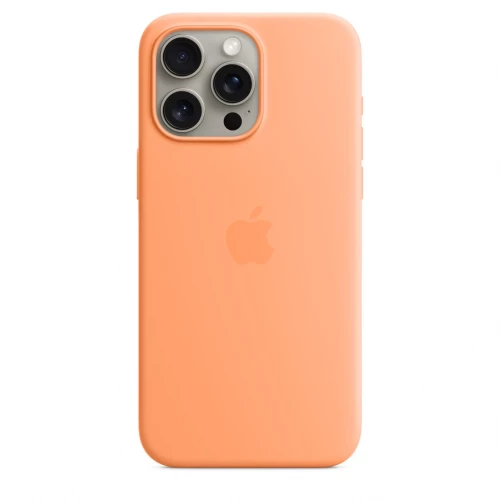 Чохол-накладка (силіконовий) Apple iPhone 15 Pro Max Silicone Case with MagSafe Orange Sorbet (MT1W3)