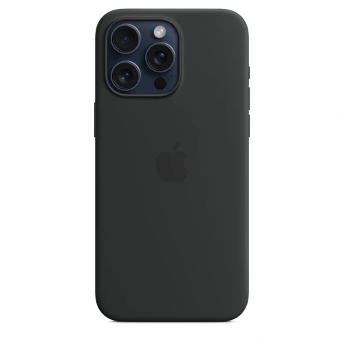 Чохол-накладка (силіконовий) Apple iPhone 15 Pro Max Silicone Case with MagSafe Black (MT1M3)