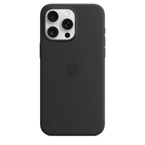 Чохол-накладка (силіконовий) Apple iPhone 15 Pro Max Silicone Case with MagSafe Black (MT1M3)