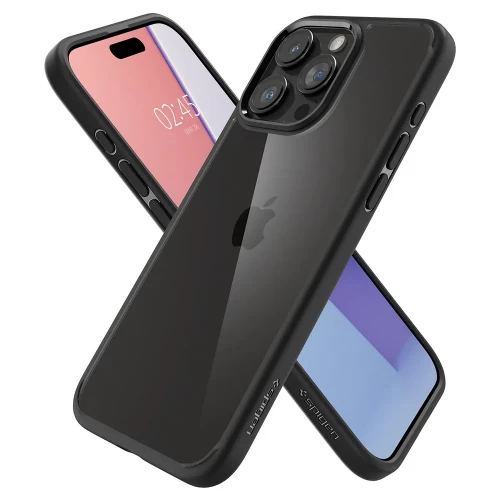 Чехол-накладка (силиконовый) Apple iPhone 15 Pro Max Spigen Ultra Hybrid Matte Black (ACS06570)