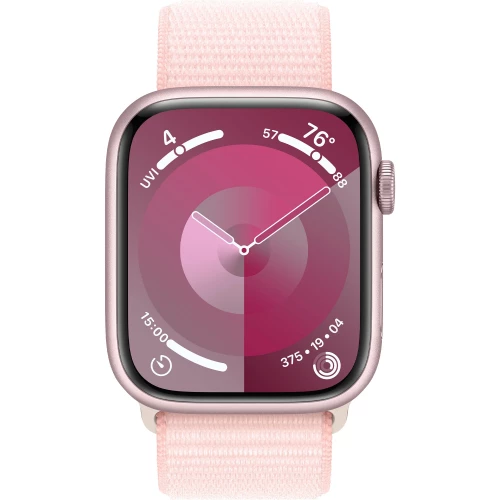 Apple Watch Series 9 GPS + Cellular 45mm Pink Alu. Case w. Light Pink Sport Loop (MRMM3)