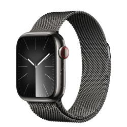 Apple Watch Series 9 GPS + Cellular 41mm Graphite S. Steel Case w. Graphite Milanese Loop (MRJA3)