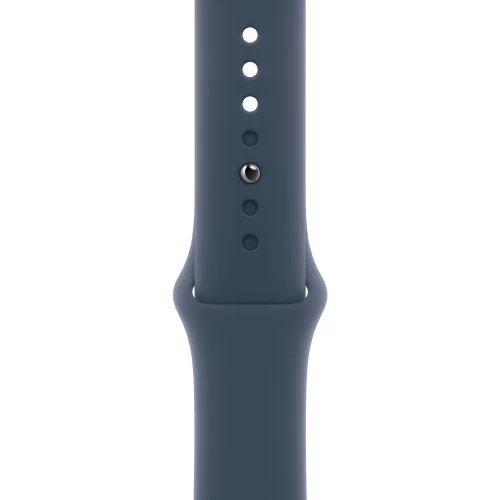 Apple Watch Series 9 GPS + Cellular 41mm Silver Alu. Case w. Storm Blue Sport Band - M/L (MRHW3)