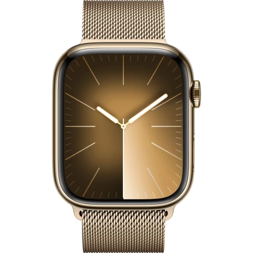 Apple Watch Series 9 GPS + Cellular 45mm Gold S. Steel Case w. Gold Milanese Loop (MRMU3)