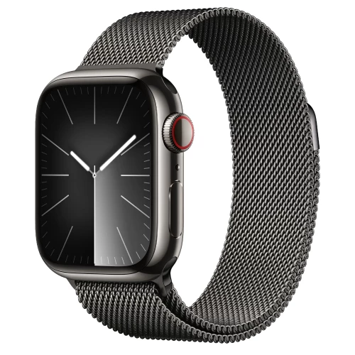Apple Watch Series 9 GPS + Cellular 45mm Graphite S. Steel Case w. Graphite Milanese Loop (MRMX3)