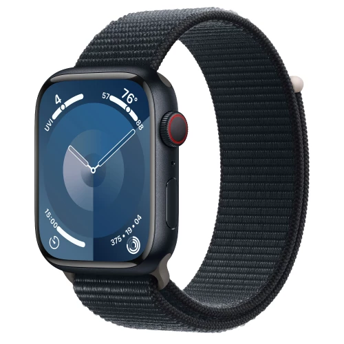 Apple Watch Series 9 GPS + Cellular 45mm Midnight Alu. Case w. Midnight S. Loop (MRMF3)