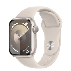 Apple Watch Series 9 GPS 41mm Starlight Aluminum Case w. Starlight Sport Band - M/L (MR8U3)
