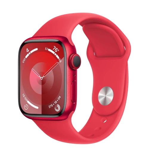 Apple Watch Series 9 GPS 41mm PRODUCT RED Alu. Case w. PRODUCT RED Sport Band - S/M (MRXG3)