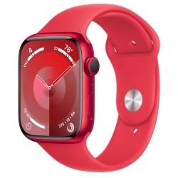 Apple Watch Series 9 GPS 45mm PRODUCT RED Alu. Case w. PRODUCT RED Sport Band - S/M (MRXJ3)