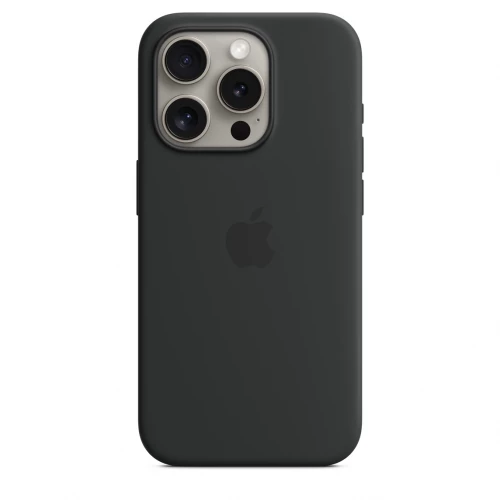 Чохол-накладка (силіконовий) для iPhone 15 Pro Silicone Case High Copy with MagSafe Black