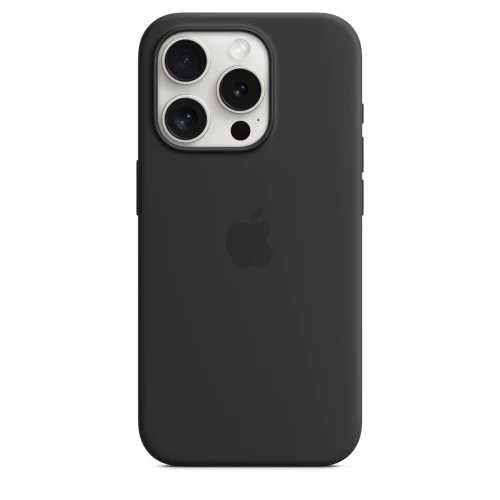 Чохол-накладка (силіконовий) для iPhone 15 Pro Silicone Case High Copy with MagSafe Black