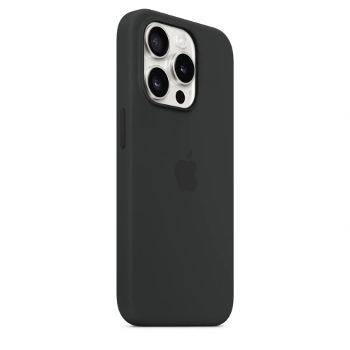 Чохол-накладка (силіконовий) для iPhone 15 Pro Silicone Case High Copy with MagSafe Black