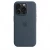 Чохол-накладка (силіконовий) для iPhone 15 Pro Silicone Case High Copy with MagSafe Storm Blue