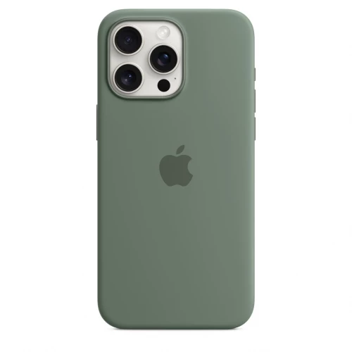 Чохол-накладка (силіконовий) для iPhone 15 Pro Max Silicone Case High Copy with MagSafe Cypress