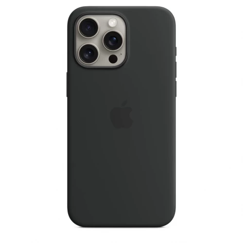 Чохол-накладка (силіконовий) для iPhone 15 Pro Max Silicone Case High Copy with MagSafe Black
