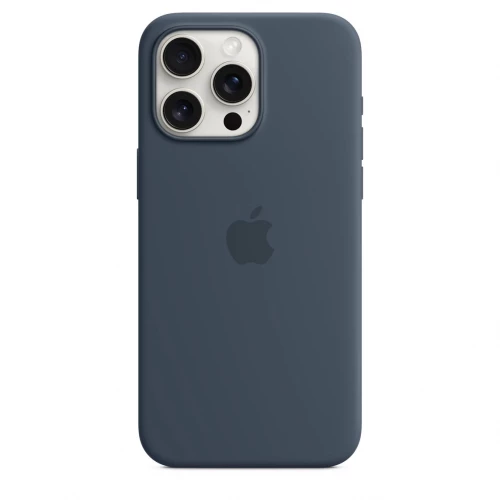 Чохол-накладка (силіконовий) для iPhone 15 Pro Max Silicone Case High Copy with MagSafe Storm Blue