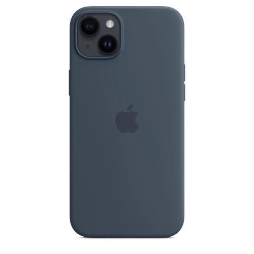 Чехол-накладка (силиконовый) для iPhone 14 Plus Silicone Case High Copy Storm Blue