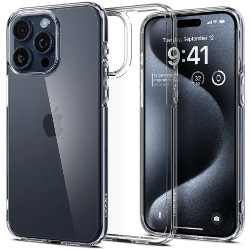 Чехол-накладка (силиконовый) Apple iPhone 15 Pro Spigen Ultra Hybrid Crystal Clear (ACS06707)