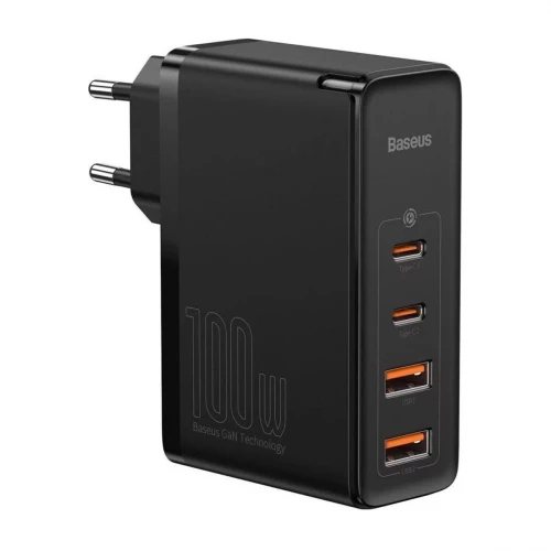 Baseus GaN2 Pro Quick Charger 100W 2Type-C + 2USB Black (CCGAN2P-L01)
