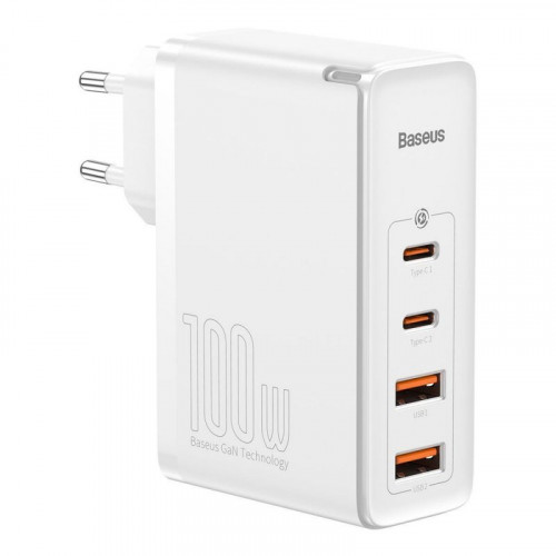 Baseus GaN2 Pro Quick Charger 100W 2Type-C + 2USB White (CCGAN2P-L02)
