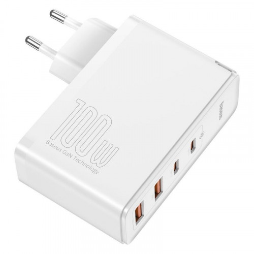Baseus GaN2 Pro Quick Charger 100W 2Type-C + 2USB White (CCGAN2P-L02)