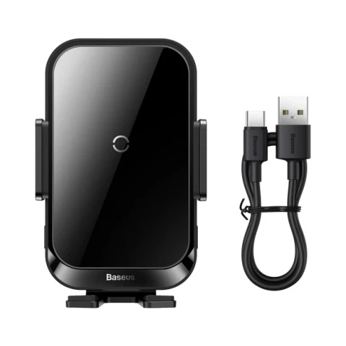 Автомобильный держатель Baseus Halo Electric 15W Black (SUDD000001)