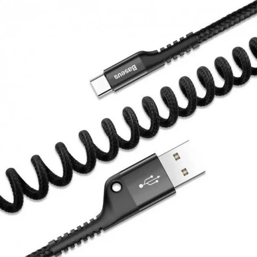 Baseus Fish Eye Spring USB to Type-C Black 1m (CATSR-01)