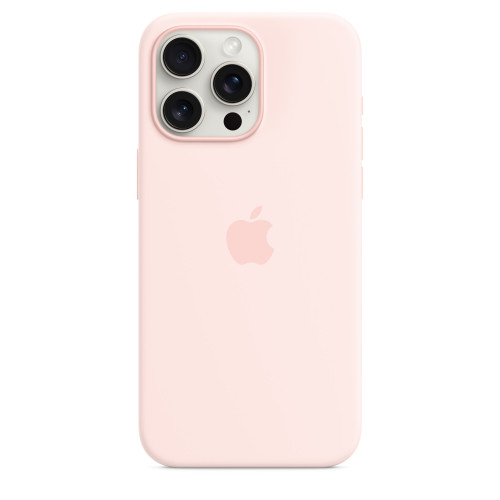 Чехол-накладка (силиконовый) для iPhone 15 Pro Max Silicone Case High Copy with MagSafe Light Pink