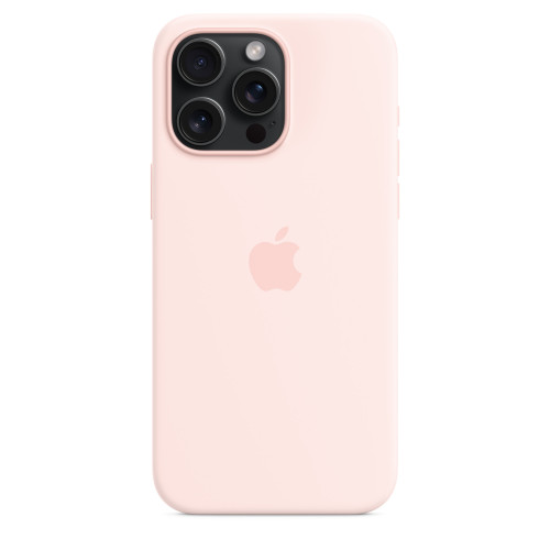 Чехол-накладка (силиконовый) для iPhone 15 Pro Max Silicone Case High Copy with MagSafe Light Pink