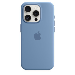 Чохол-накладка (силіконовий) для iPhone 15 Pro Silicone Case High Copy with MagSafe Winter Blue