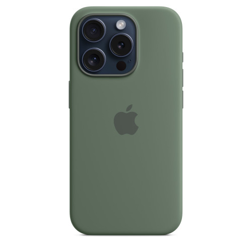 Чехол-накладка (силиконовый) для iPhone 15 Pro Silicone Case High Copy with MagSafe Cypress