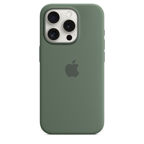 Чехол-накладка (силиконовый) для iPhone 15 Pro Silicone Case High Copy with MagSafe Cypress