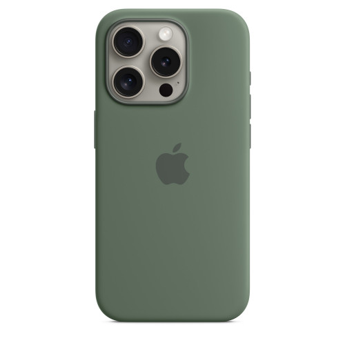 Чехол-накладка (силиконовый) для iPhone 15 Pro Silicone Case High Copy with MagSafe Cypress