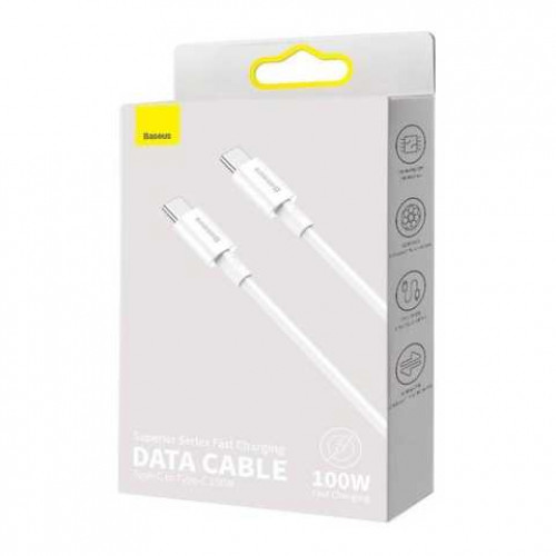 Baseus Superior Series Fast Charging Type-C to Type-C PD 100W 2m White (CATYS-C02)