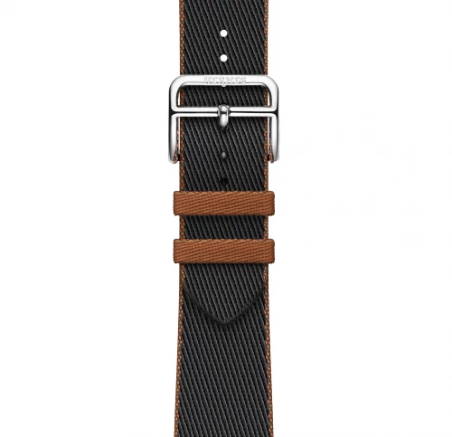 Apple Watch Hermes Series 9 GPS + LTE 45mm Space Black S. Steel Case w. Noir/Gold S. Tour (MRQQ3+MTHH3)