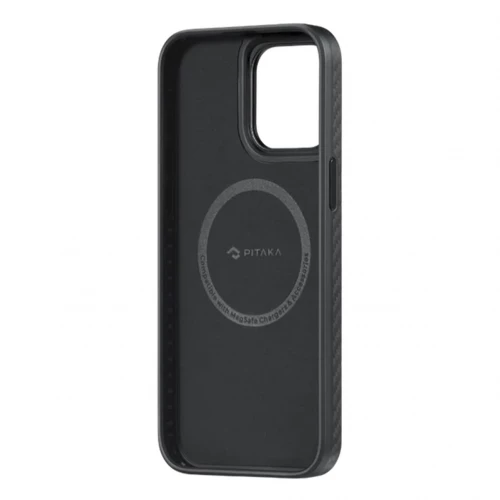 Чехол-накладка (карбоновый) Apple iPhone 15 Pro Pitaka MagEZ Case Pro 4 Twill 1500D Black/Grey (KI1501PP)