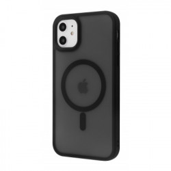 Чохол-накладка (силіконовий) Apple iPhone 11 WAVE Matte Insane Case with MagSafe Black