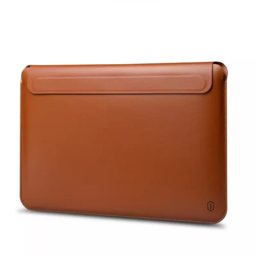 Чехол-папка (кожаный) Apple MacBook Air 13.6" M2 2022 WIWU Skin Pro 2 Leather Sleeve Brown