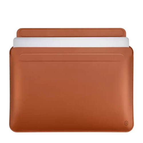 Чехол-папка (кожаный) Apple MacBook Air 13.6" M2 2022 WIWU Skin Pro 2 Leather Sleeve Brown