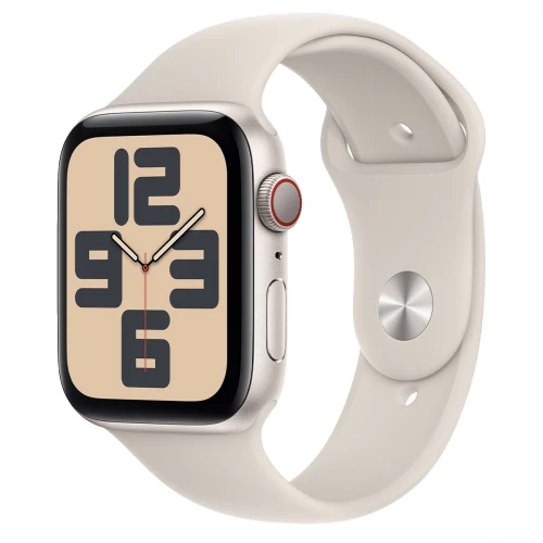 Apple Watch SE 2 GPS + Cellular 44mm Starlight Alu. Case w. Starlight S. Band - M/L (MRGW3)