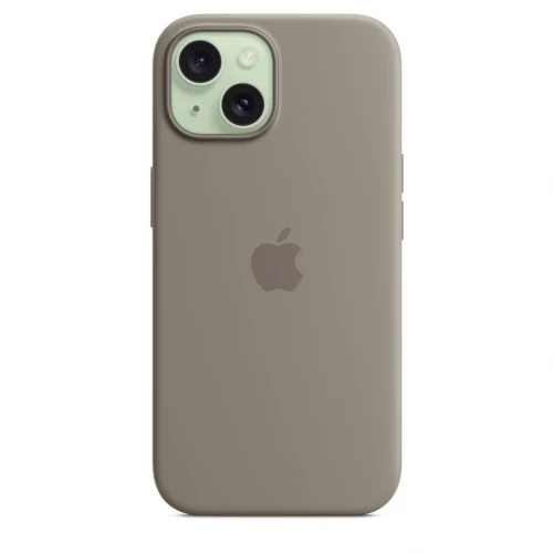 Чехол-накладка (силиконовый) для iPhone 15 Silicone Case High Copy with MagSafe Clay