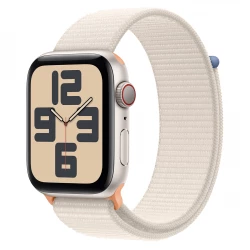 Apple Watch SE 2 GPS + Cellular 44mm Starlight Aluminum Case w. Starlight Sport Loop (MRH13/MRH23)