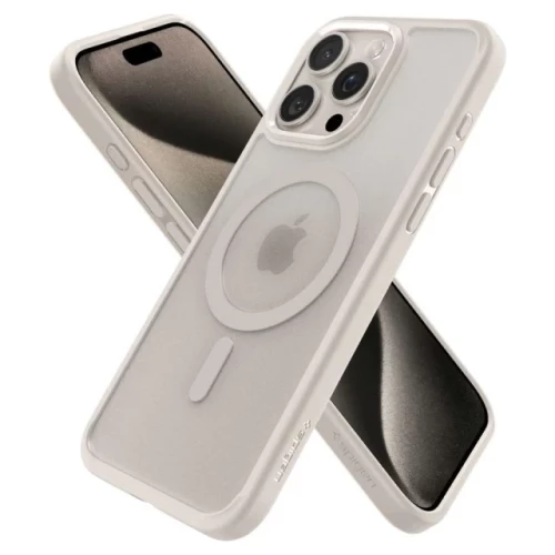 Чехол-накладка (силиконовый) Apple iPhone 15 Pro Max Spigen Ultra Hybrid with MagSafe Frost Natural Titanium (ACS07210)