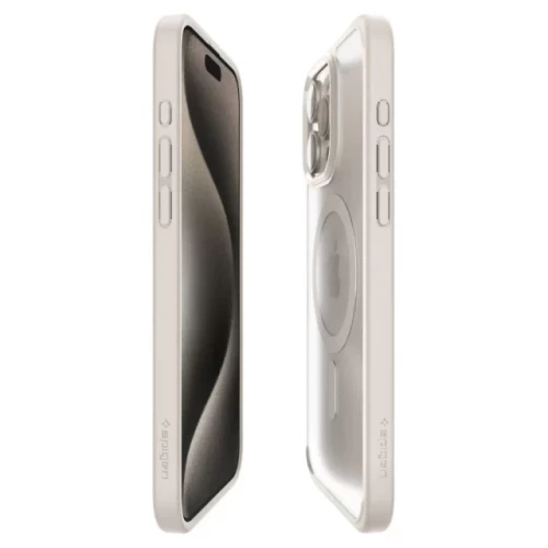 Чехол-накладка (силиконовый) Apple iPhone 15 Pro Max Spigen Ultra Hybrid with MagSafe Frost Natural Titanium (ACS07210)