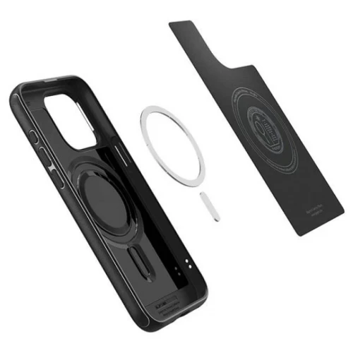 Чохол-накладка (силіконовий) Apple iPhone 15 Pro Max Spigen Mar Armor with MagSafe Matte Black (ACS06597)