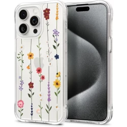 Чохол-накладка (силіконовий) Apple iPhone 15 Pro Max Spigen Cyrill Cecile Flower Garden (ACS06625)