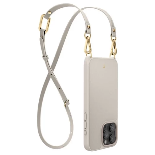 Чехол-накладка (кожаный) Apple iPhone 15 Pro Max Spigen Cyrill Classic Charm with MagSafe Cream (ACS06637)